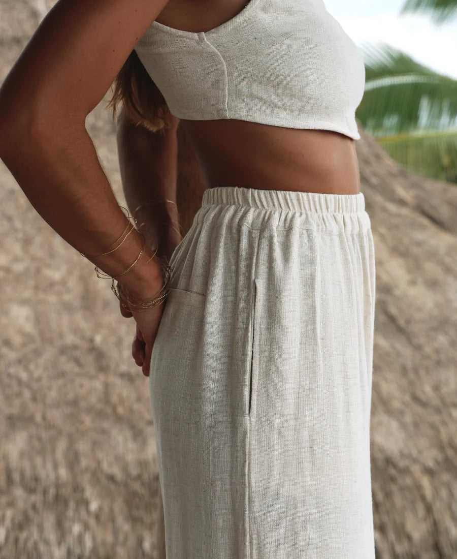 PANTALON LIN COTON ET RAYONNE ~ NONA
