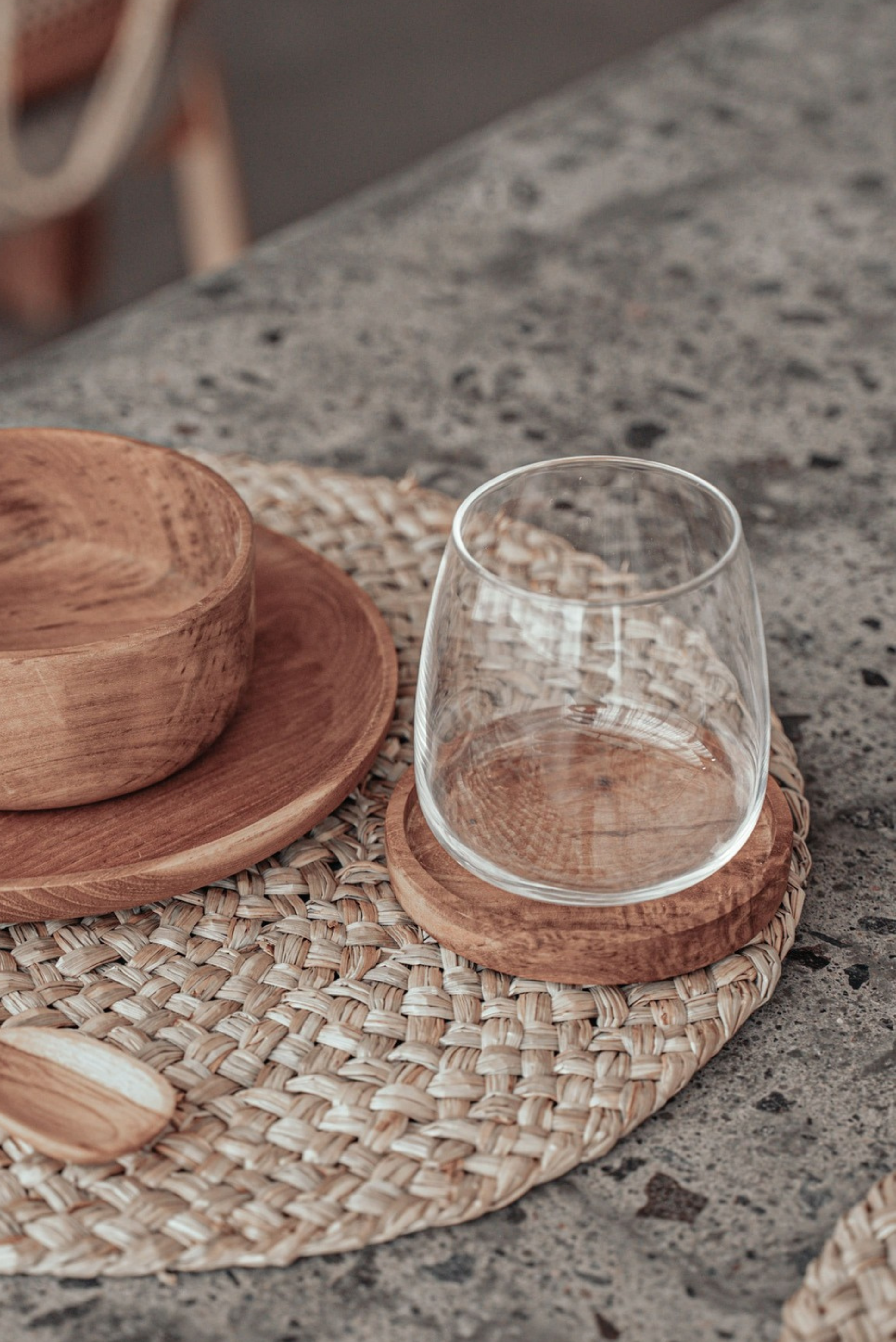 SOUS VERRE EN BOIS EXOTIQUE ~ MEJA