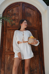 BLOUSE RAYÉE BLANCHE ~ GARIS