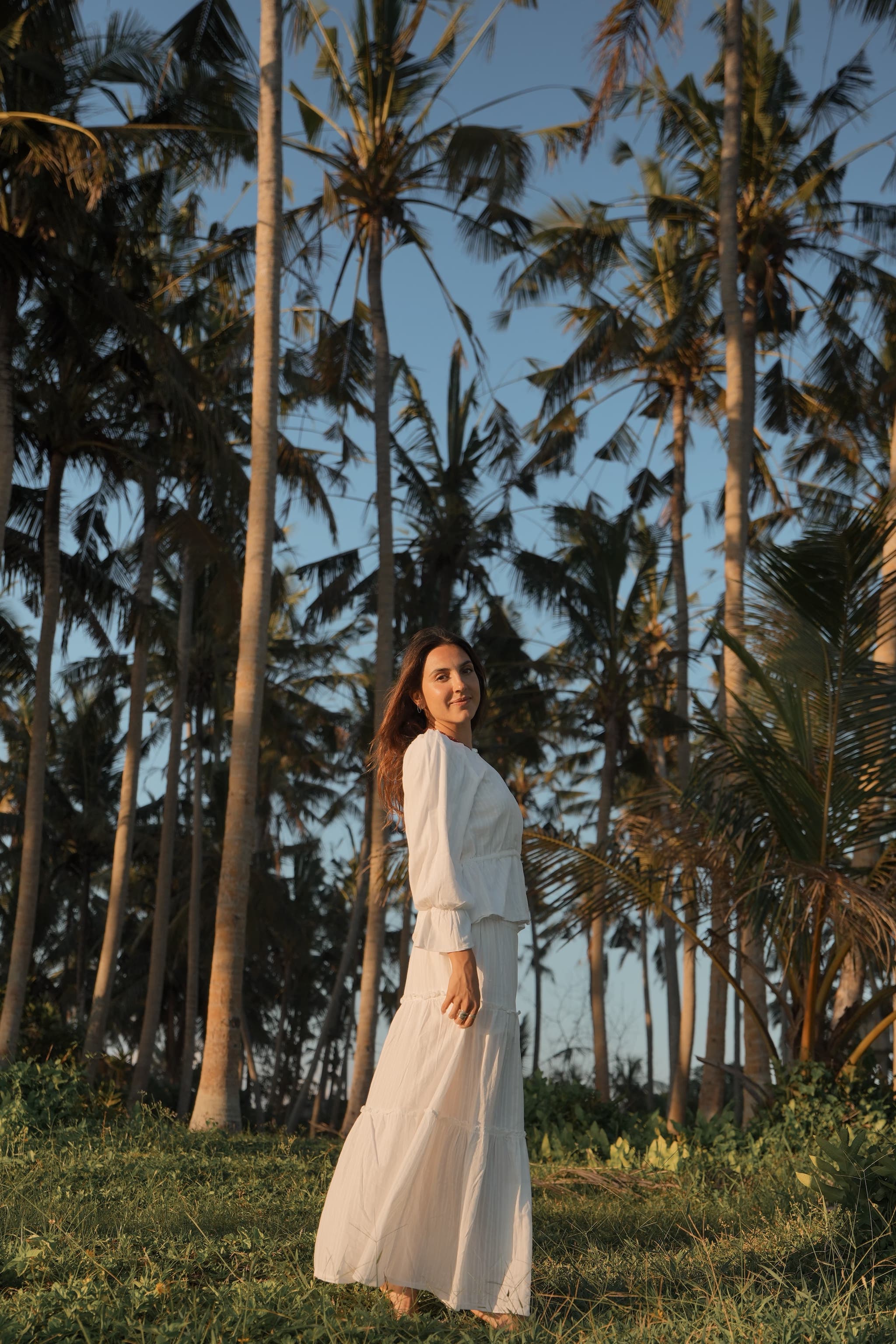 JUPE LONGUE BLANCHE EN COTON ~ CINTA
