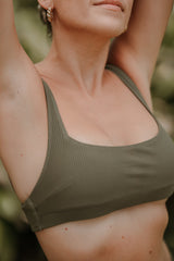 HAUT DE BIKINI VERT OLIVE ~ SEGARA