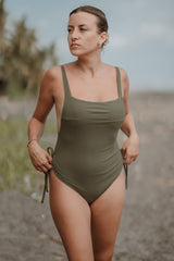 MAILLOT DE BAIN UNE PIÈCE VERT OLIVE ~ SEGARA