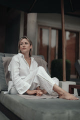 CHEMISE EN GAZE DE COTON BLANCHE ~ AWAN