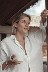 CHEMISE EN GAZE DE COTON BLANCHE ~ AWAN
